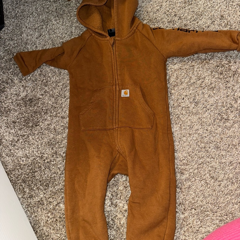 Carhartt Kids Brown Hooded Footie